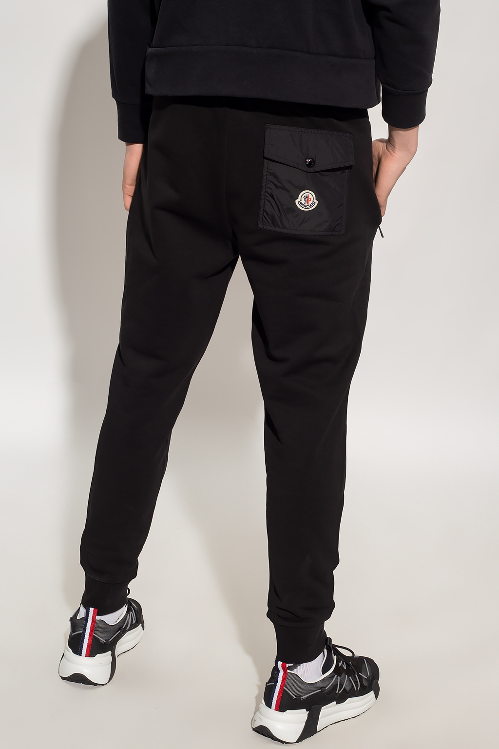 SchaferandweinerShops Botswana La Greca track pants Nero Sweatpants with logo Moncler